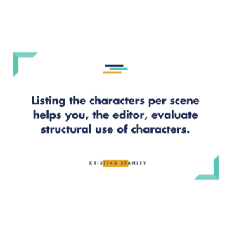 Why Characters per Scene are Important for Story Editors