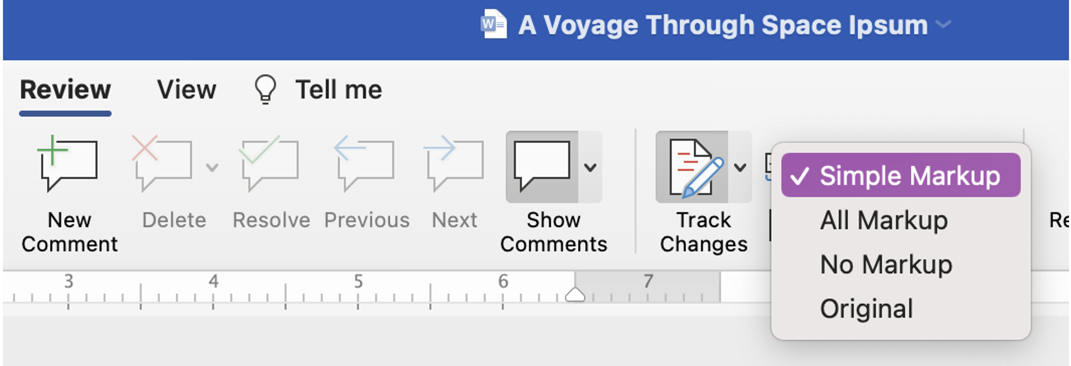 Fictionary Track Changes