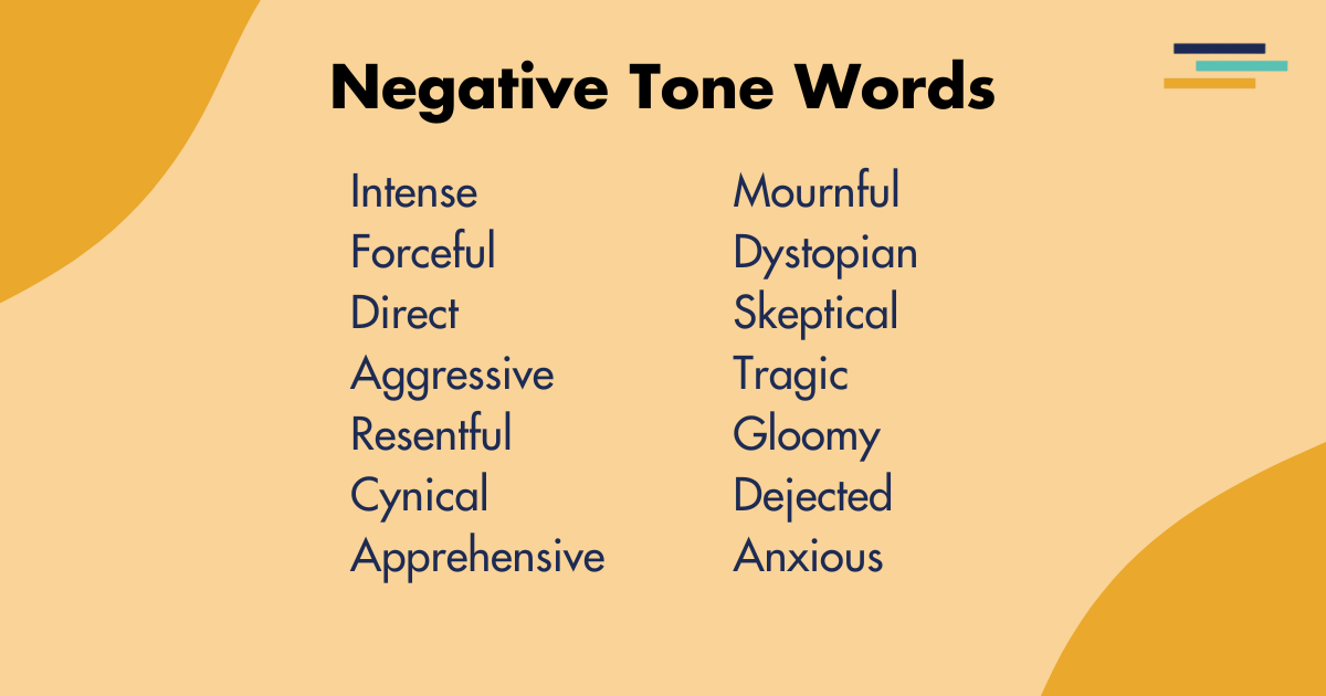 negative tone words