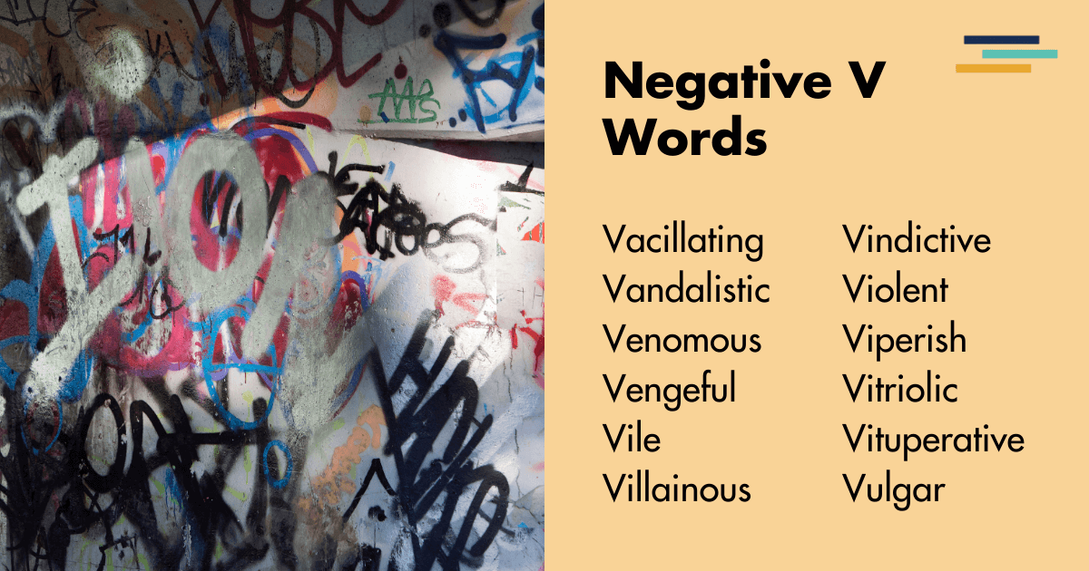 negative v words