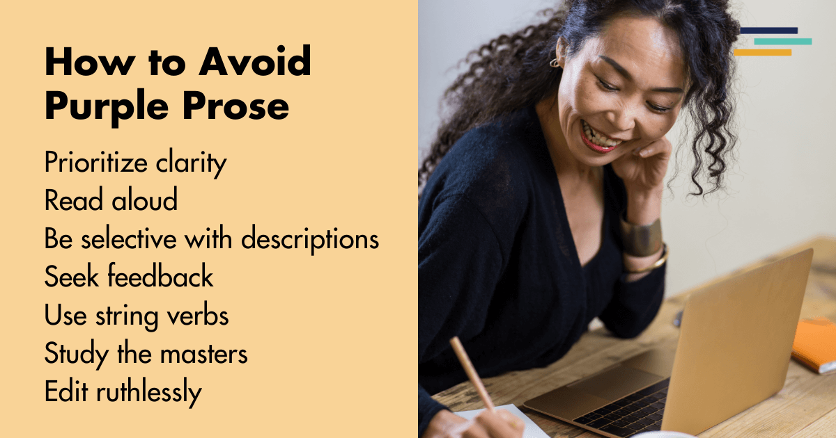 how to avoid purple prose