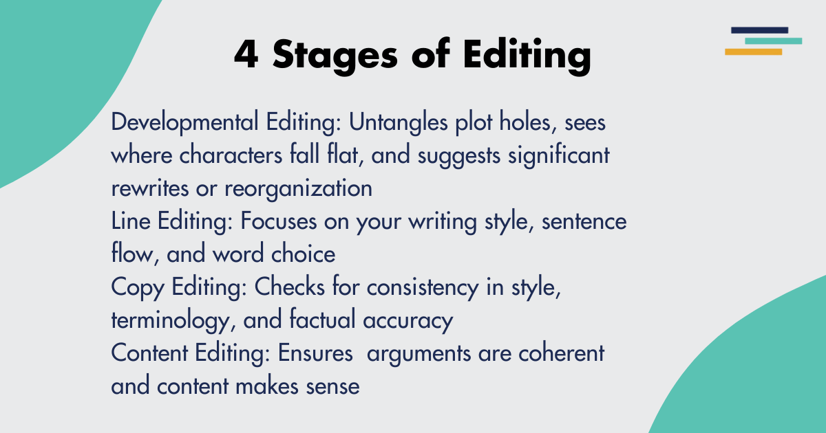 4 stages of editing