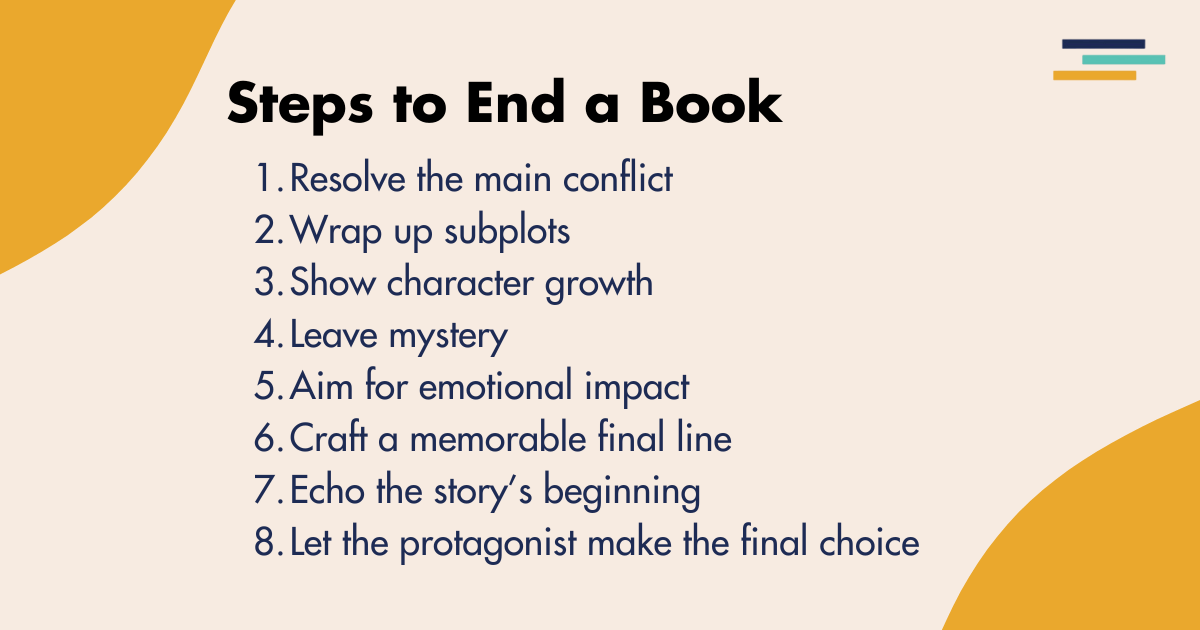 steps to end a book 